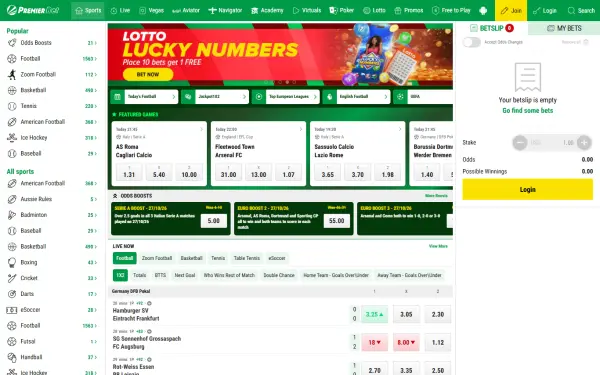 Premier Bet Zimbabwe website home page